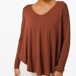 Lululemon Up for down time long sleeve shirt 12 EUC